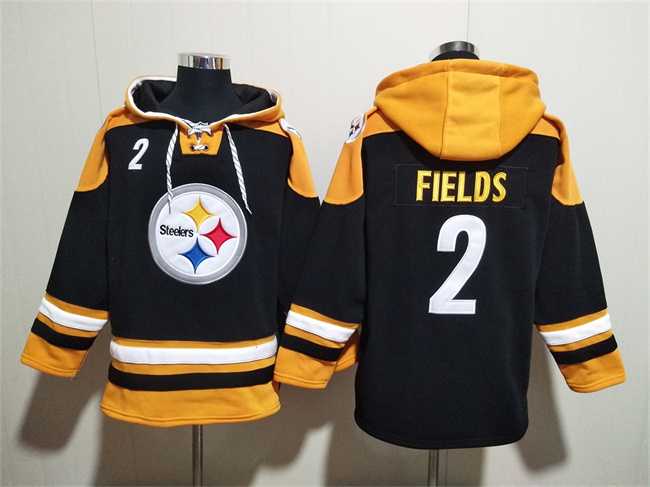 Men's Pittsburgh Steelers #2 Justin Fields Black Ageless Must-Have Lace-Up Pullover Hoodie,We sell and wholesale Men's Pittsburgh Steelers #2 Justin Fields Black Ageless Must-Have Lace-Up Pullover Hoodie on line form chian!